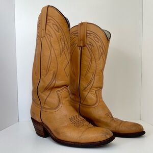 Frye Tan Yellow Cowboy Boots